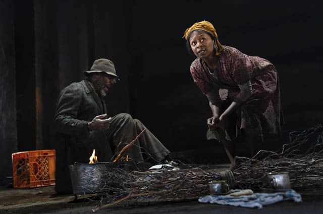 Athol Fugard’s Boesman and Lina, set and costume design by Susan Hilferty for Signature Theatre, New York. (Photo credit: Joan Marcus)